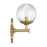 Crystorama Orly 1 Light 7.5" Sconce, Aged Brass/Clear