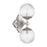 Crystorama Orly 2 Light 7.5" Sconce, Polished Nickel/Clear
