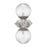 Crystorama Orly 2 Light 7.5" Sconce, Polished Nickel/Clear