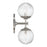Crystorama Orly 2 Light 7.5" Sconce, Polished Nickel/Clear