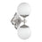 Crystorama Orly 2 Light 7.5" Sconce, Polished Nickel/White