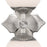 Crystorama Orly 2 Light 7.5" Sconce, Polished Nickel/White
