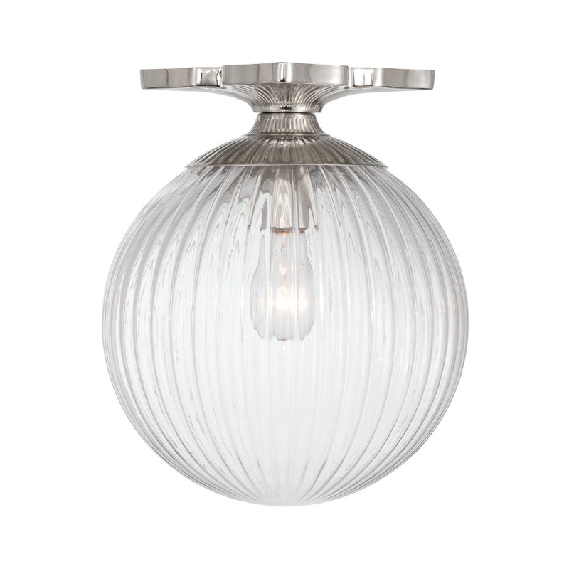 Crystorama Orly 1Lt 10" Semi Flush Mount, Polished Nickel/Clear