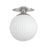 Crystorama Orly 1Lt 10" Semi Flush Mount, Polished Nickel/White