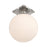 Crystorama Orly 1Lt 10" Semi Flush Mount, Polished Nickel/White