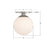Crystorama Orly 1Lt 10" Semi Flush Mount, Polished Nickel/White