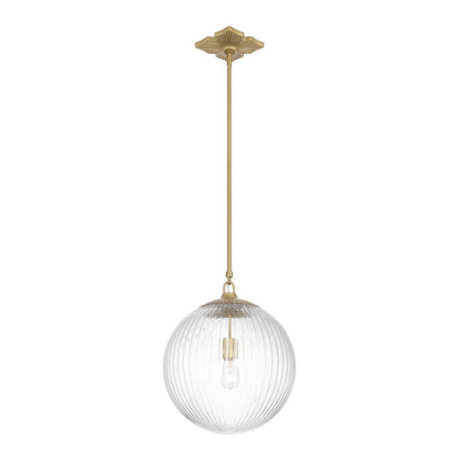 Crystorama Orly 1 Light 14" Pendant, Aged Brass/Clear - ORY-1007-AG-CL