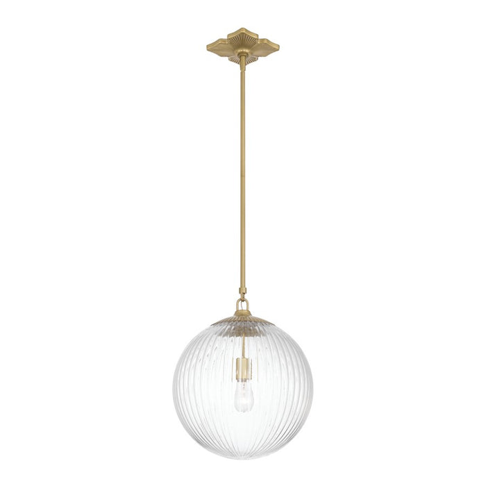 Crystorama Orly 1 Light 14" Pendant, Aged Brass/Clear - ORY-1007-AG-CL