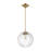 Crystorama Orly 1 Light 14" Pendant, Aged Brass/Clear