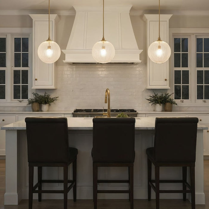 Crystorama Orly 1 Light 14" Pendant, Aged Brass/Clear