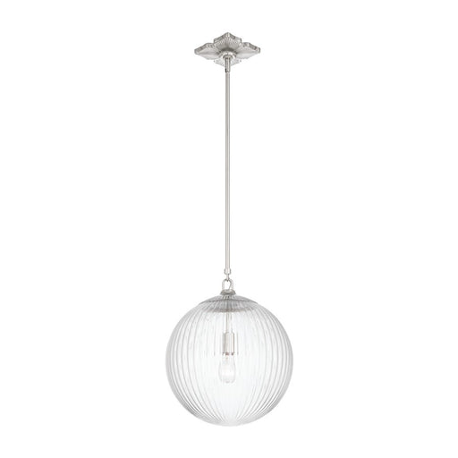 Crystorama Orly 1 Light 14" Pendant, Polished Nickel/Clear - ORY-1007-PN-CL