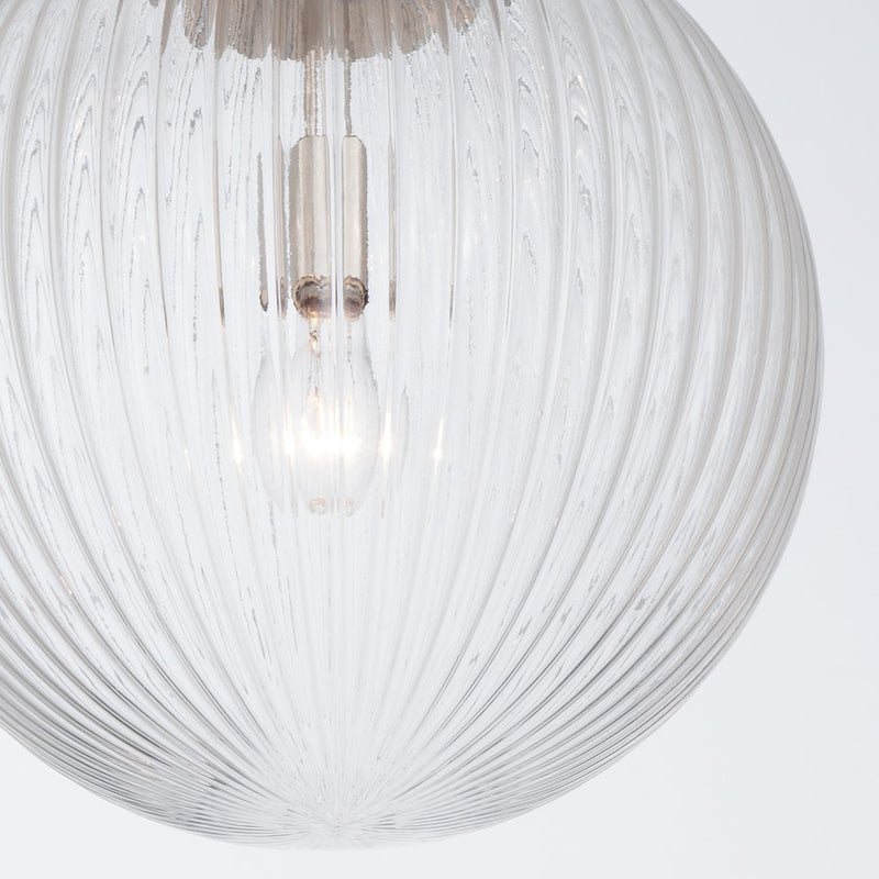 Crystorama Orly 1 Light 14" Pendant, Polished Nickel/Clear