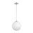 Crystorama Orly 1 Light 14" Pendant, Polished Nickel/White