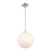 Crystorama Orly 1 Light 14" Pendant, Polished Nickel/White