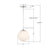 Crystorama Orly 1 Light 14" Pendant, Polished Nickel/White