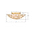 Crystorama Palla 3 Light 16" Semi Flush Mount, Antique Gold/White