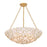 Crystorama Palla 6 Light 24.5" Chandelier, Antique Gold/White - PAL-525-GA