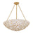 Crystorama Palla 6 Light 24.5" Chandelier, Antique Gold/White