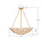 Crystorama Palla 6 Light 24.5" Chandelier, Antique Gold/White