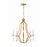 Crystorama Perry 5 Light Chandelier, Antique Gold