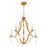 Crystorama Perry 5 Light Chandelier, Antique Gold