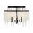 Crystorama Poppy 3 Light Semi Flush Mount, Matte Black