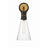 Crystorama Quinn 1 Light Sconce, Black/Gold/Clear