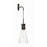 Crystorama Quinn 1 Light Sconce, Black/Gold/Clear