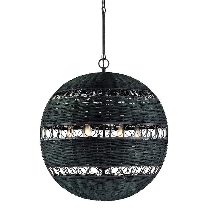 Crystorama Remy 6 Light Chandelier, Forged Bronze