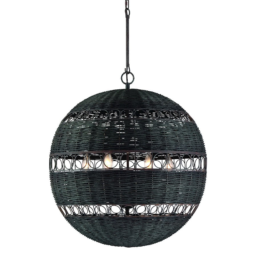 Crystorama Remy 6 Light Chandelier, Forged Bronze