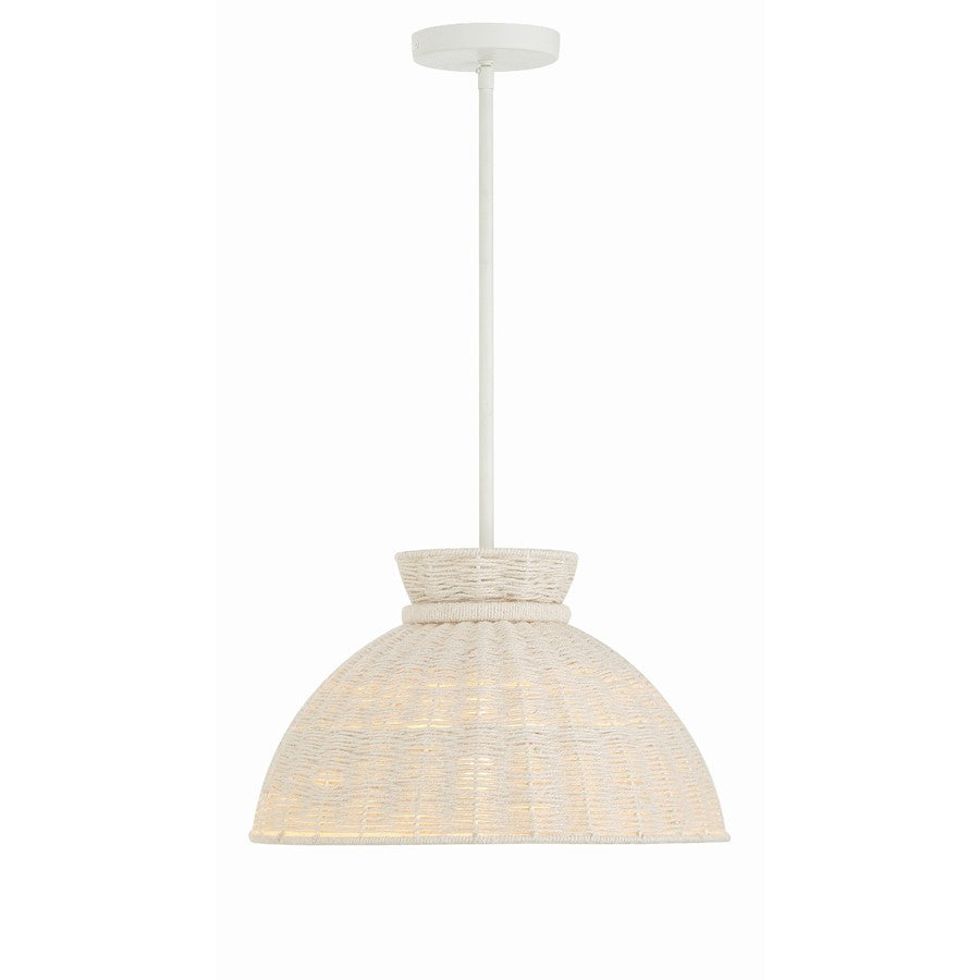 Crystorama Reese Pendant, Matte White