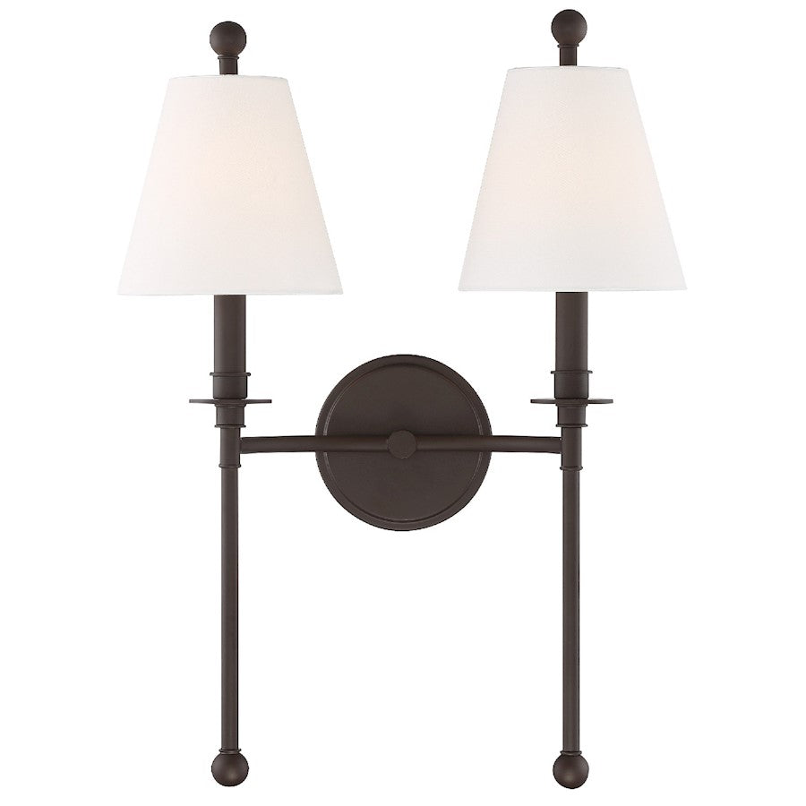 Crystorama Riverdale 2 Light Wall Mount