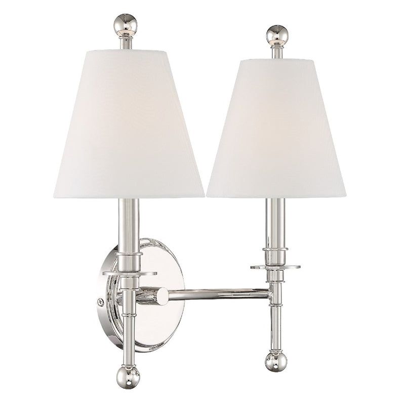 Crystorama Riverdale 2 Light Wall Mount