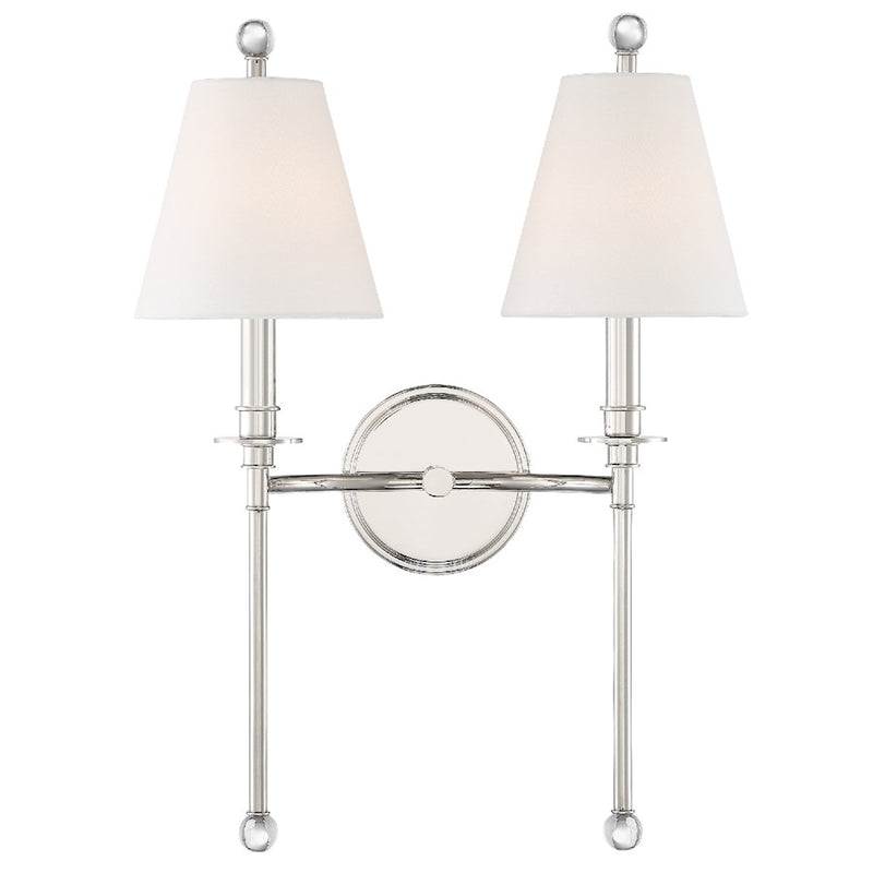 Crystorama Riverdale 2 Light Wall Mount