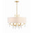 Crystorama Rollins Chandelier, Antique Gold/White