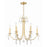 Crystorama Rollins 6 Light Chandelier, Antique Gold