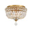 Crystorama Roslyn 3Lt 10" Flush Mount, Aged Brass/Clear