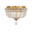 Crystorama Roslyn 3Lt 10" Flush Mount, Aged Brass/Clear