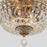 Crystorama Roslyn 3Lt 10" Flush Mount, Aged Brass/Clear