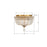 Crystorama Roslyn 3Lt 10" Flush Mount, Aged Brass/Clear