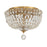 Crystorama Roslyn 4Lt 12" Flush Mount, Aged Brass/Clear