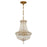 Crystorama Roslyn 5 Light 12" Chandelier, Aged Brass/Clear