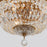 Crystorama Roslyn 5 Light 12" Chandelier, Aged Brass/Clear