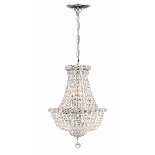 Crystorama Roslyn 5 Light Mini Chandelier, Polished Chrome
