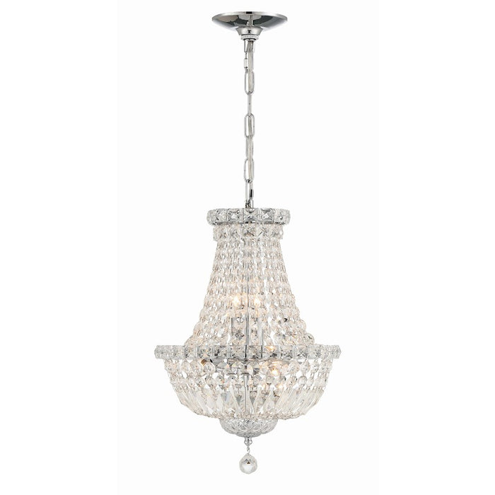 Crystorama Roslyn 5 Light Mini Chandelier, Polished Chrome