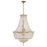 Crystorama Roslyn 9 Light 22" Chandelier, Aged Brass/Clear