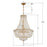 Crystorama Roslyn 9 Light 22" Chandelier, Aged Brass/Clear