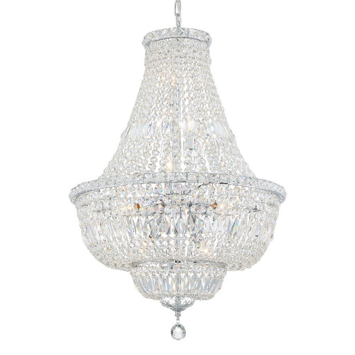 Crystorama Roslyn 9 Light Chandelier, Chrome