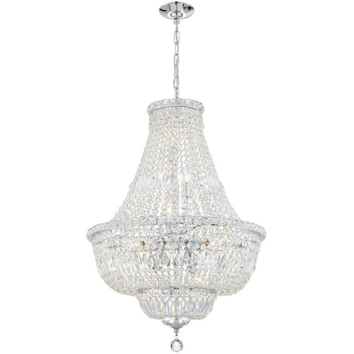 Crystorama Roslyn 9 Light Chandelier, Chrome