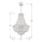 Crystorama Roslyn 9 Light Chandelier, Chrome